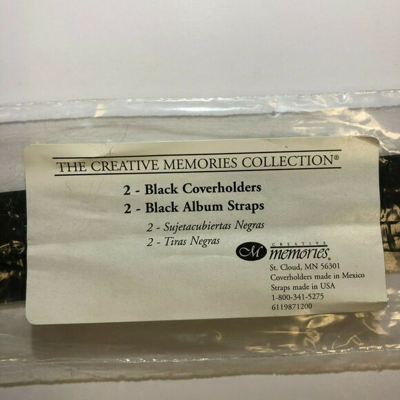 Creative Memories 12x12 Black Strap Hinge Album Replacement Cover Holders Set - Picture 3 of 3